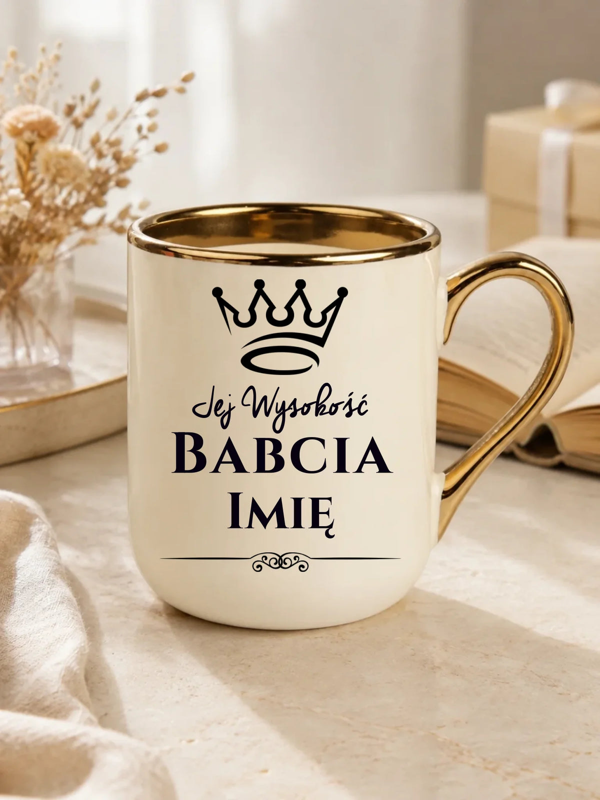 Kubek elegant dla babci - Jej Wysokość Babcia - personalizowany B11