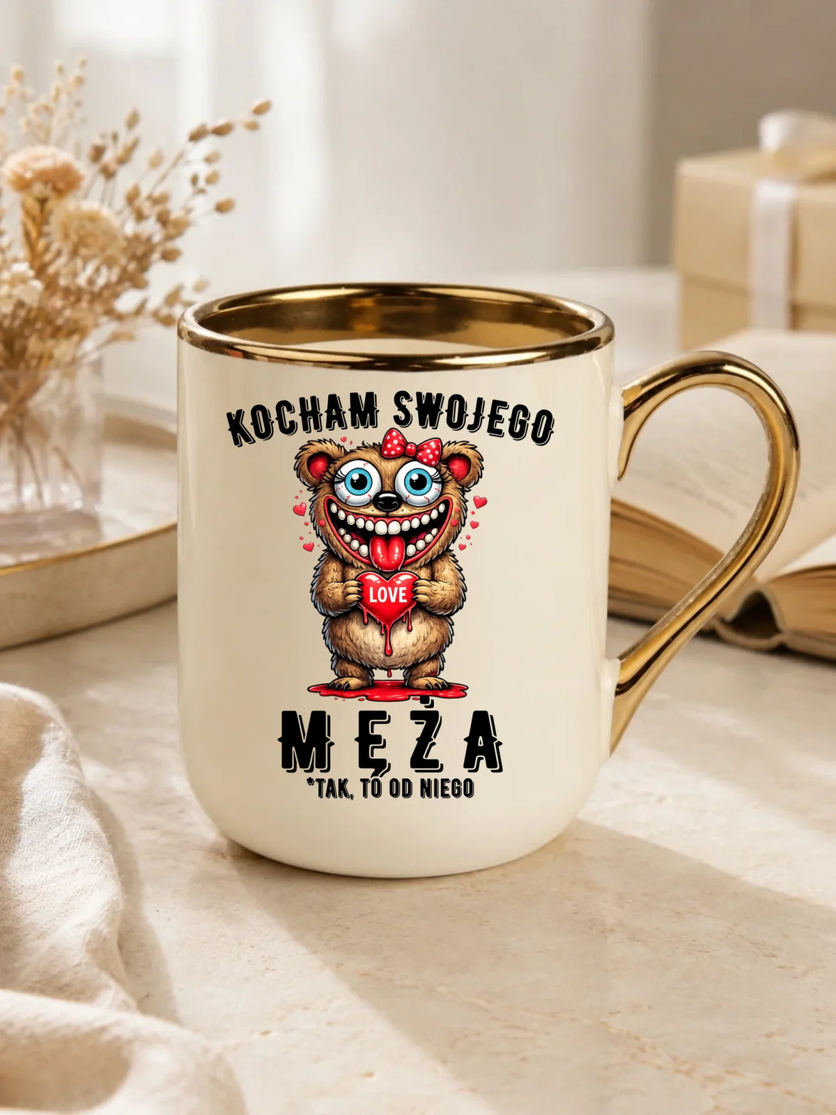 Kubek elegant dla żony - Kocham swojego męża W22