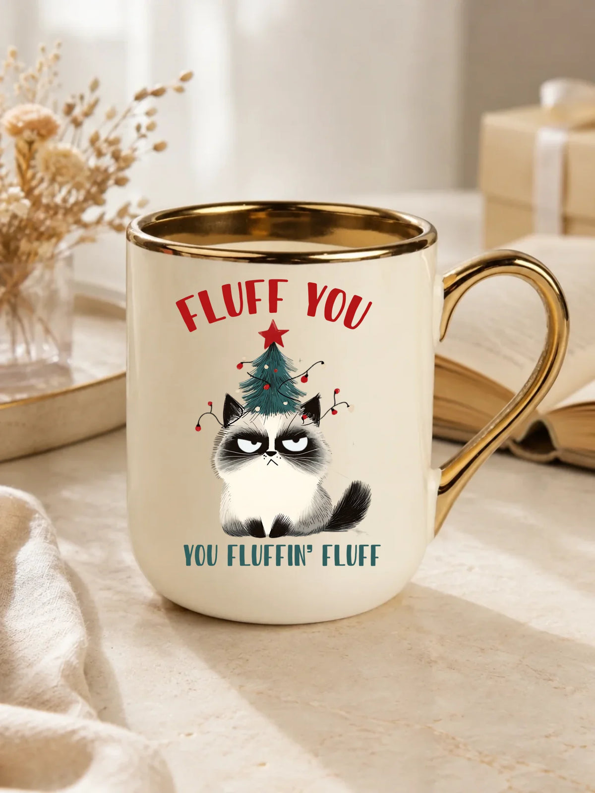 Kubek elegant świąteczny - Fluff You BN10