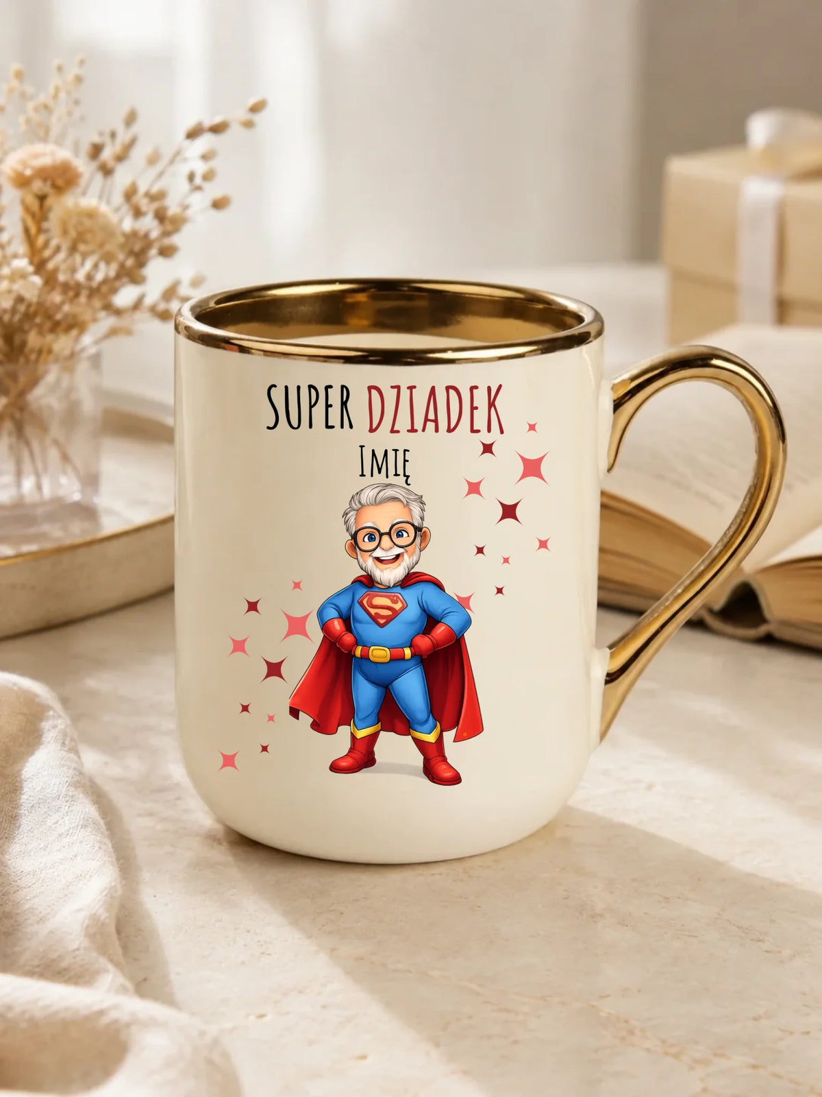 Kubek elegant dla dziadka - Super Dziadek - personalizowany D02