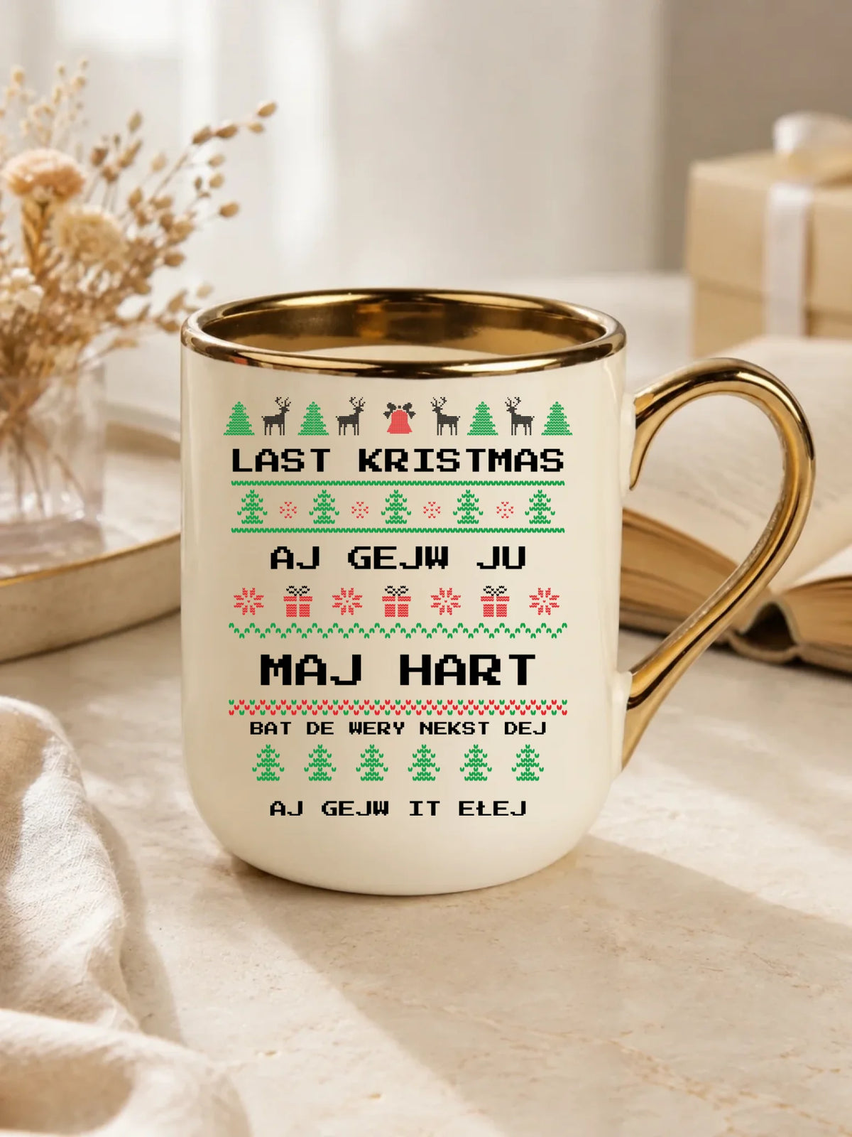 Kubek elegant świąteczny - Last kristmas aj gejw ju maj hart BN13