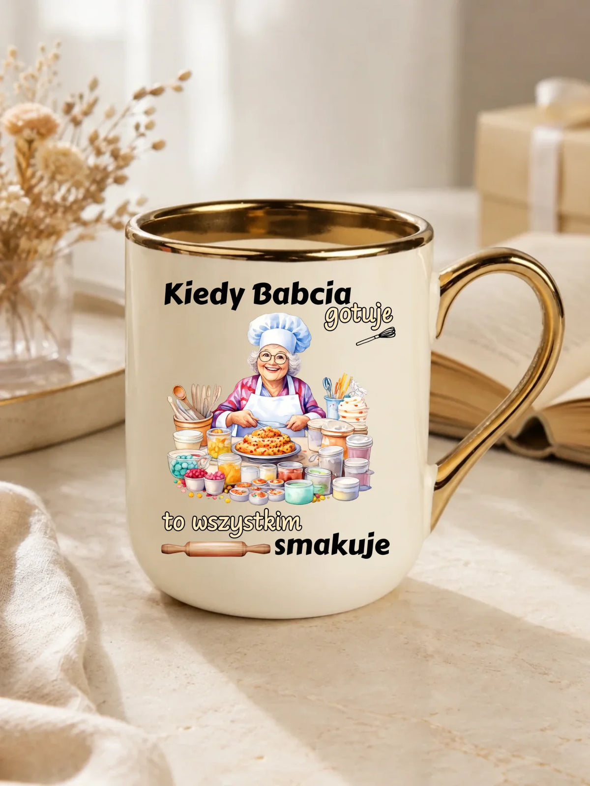 Kubek elegant dla babci - Kiedy babcia gotuje to wszystkim smakuje B34