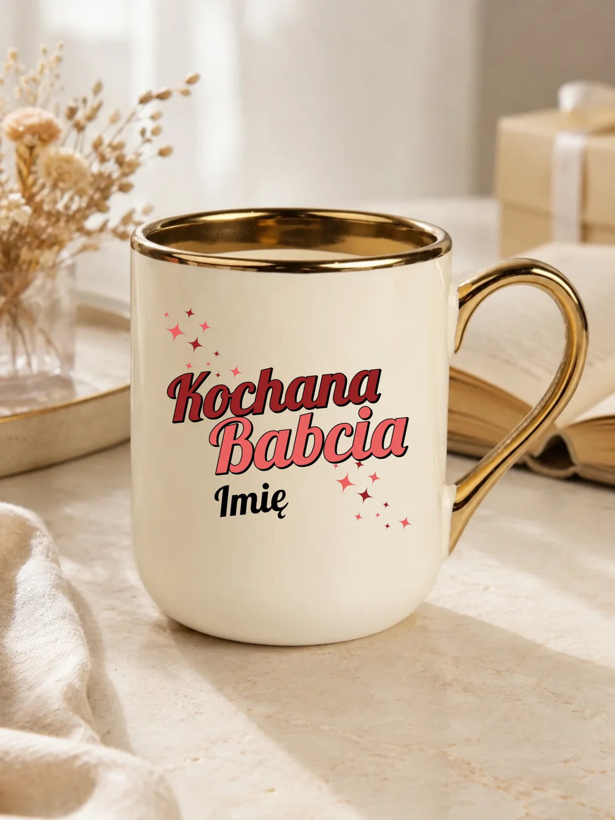 Kubek elegant dla babci - Kochana Babcia - personalizowany B05