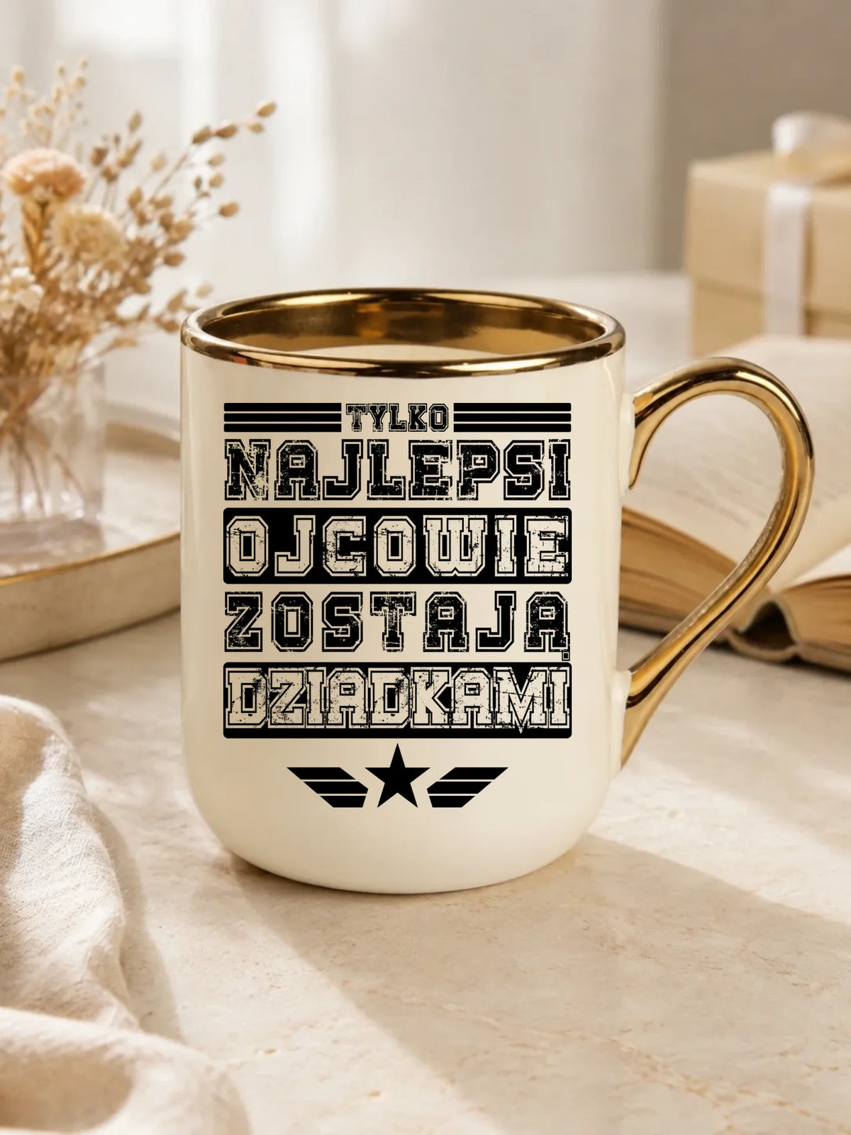 Kubek elegant dla dziadka - Tylko najlepsi ojcowie zostają dziadkami D25