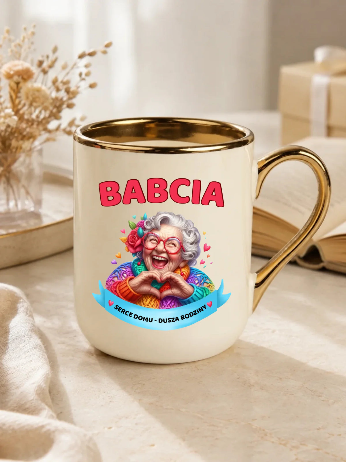 Kubek elegant dla babci - Babcia serce domu dusza rodziny B25