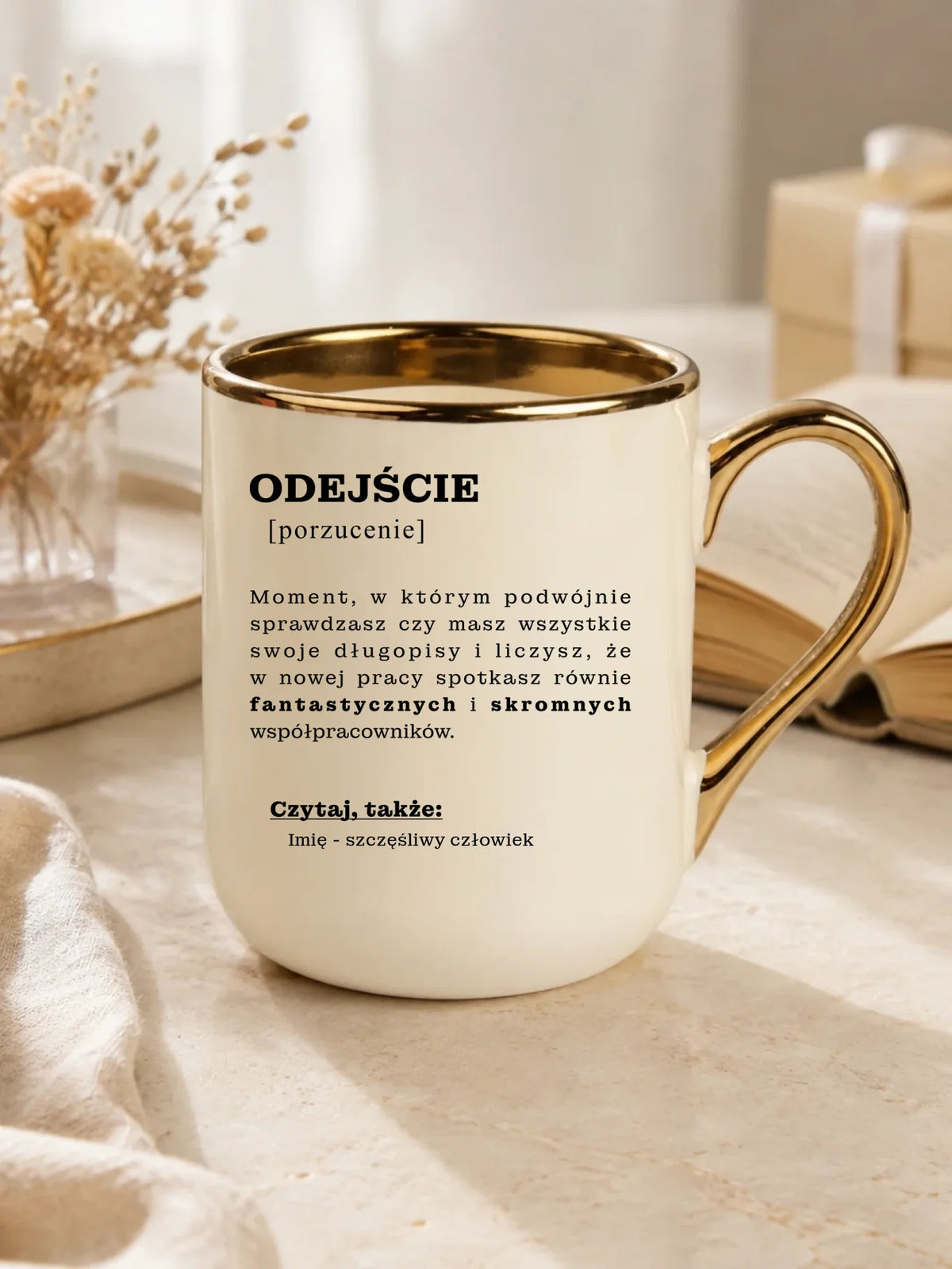 Kubek elegant - Odejście z pracy [porzucenie] - personalizowany