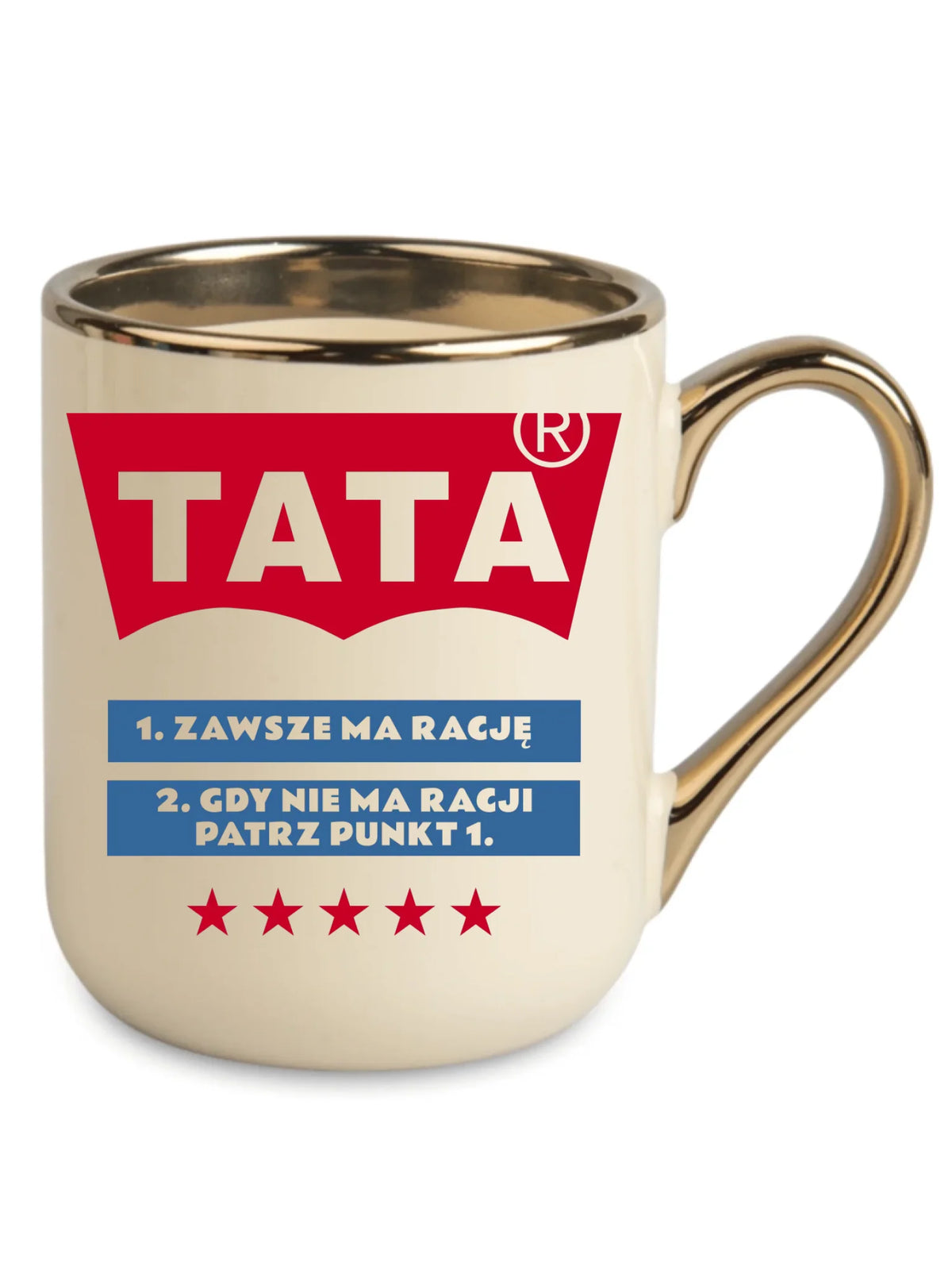 Tata zawsze ma rację | Kubek elegant prezent dla taty DT72