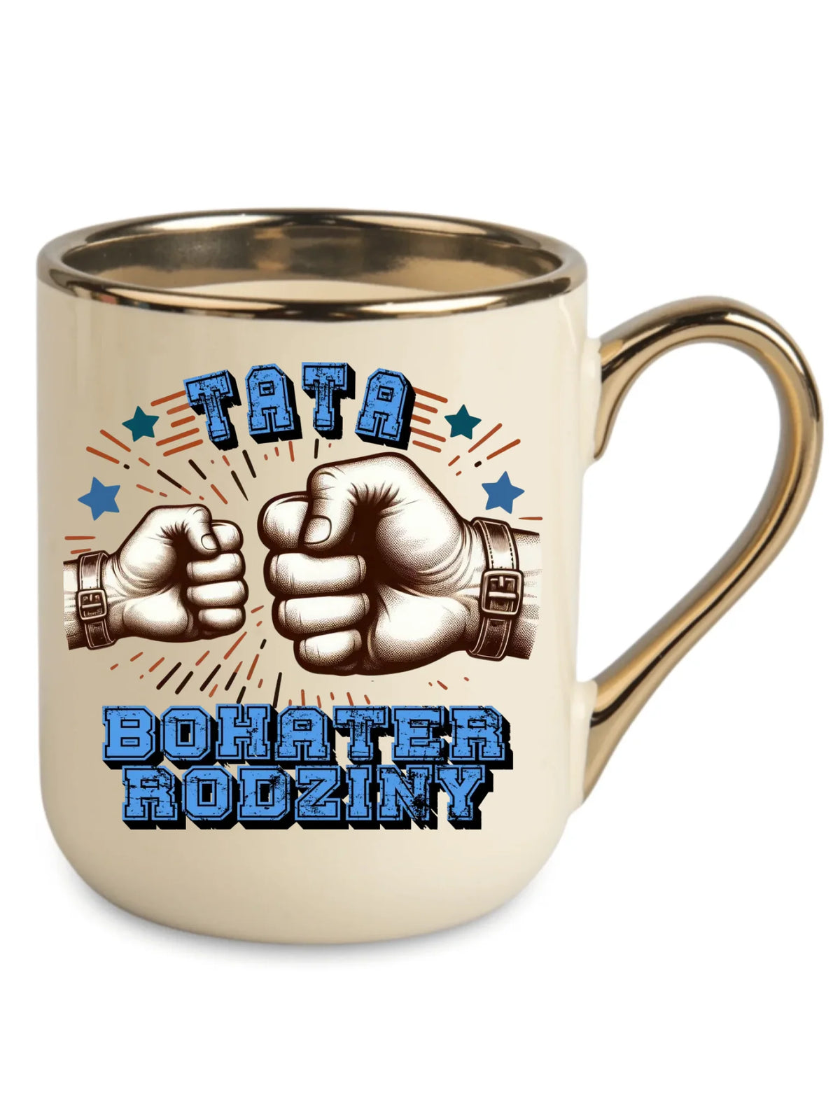 Tata bohater rodziny | Kubek elegant z nadrukiem dla taty DT45