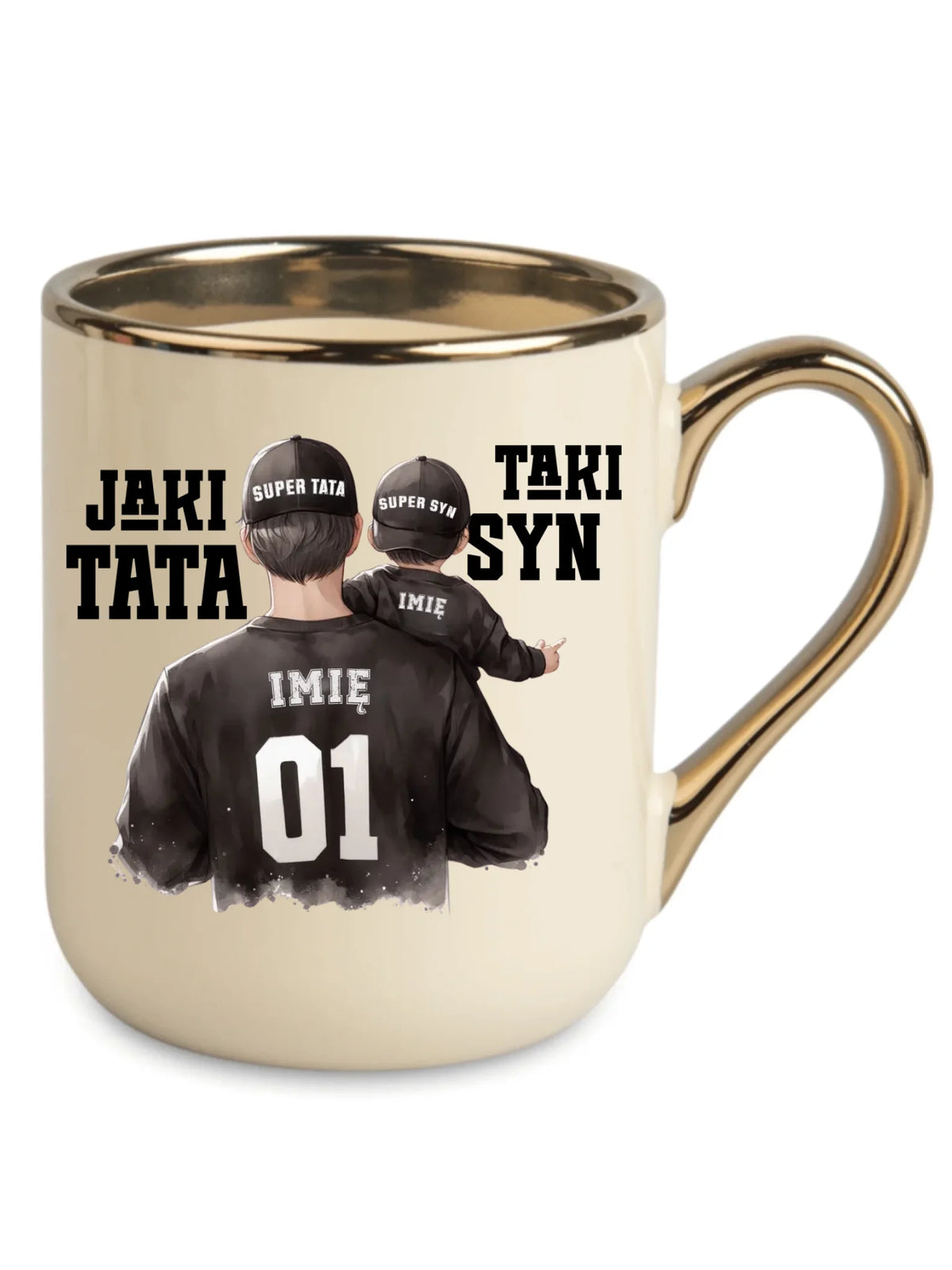 Jaki tata taki syn | Kubek elegant z imionami dla taty DT48