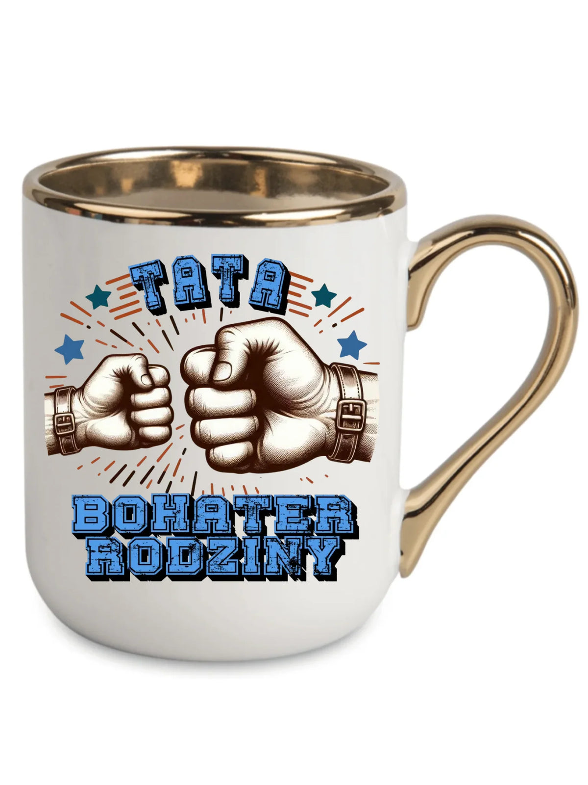 Tata bohater rodziny | Kubek elegant z nadrukiem dla taty DT45