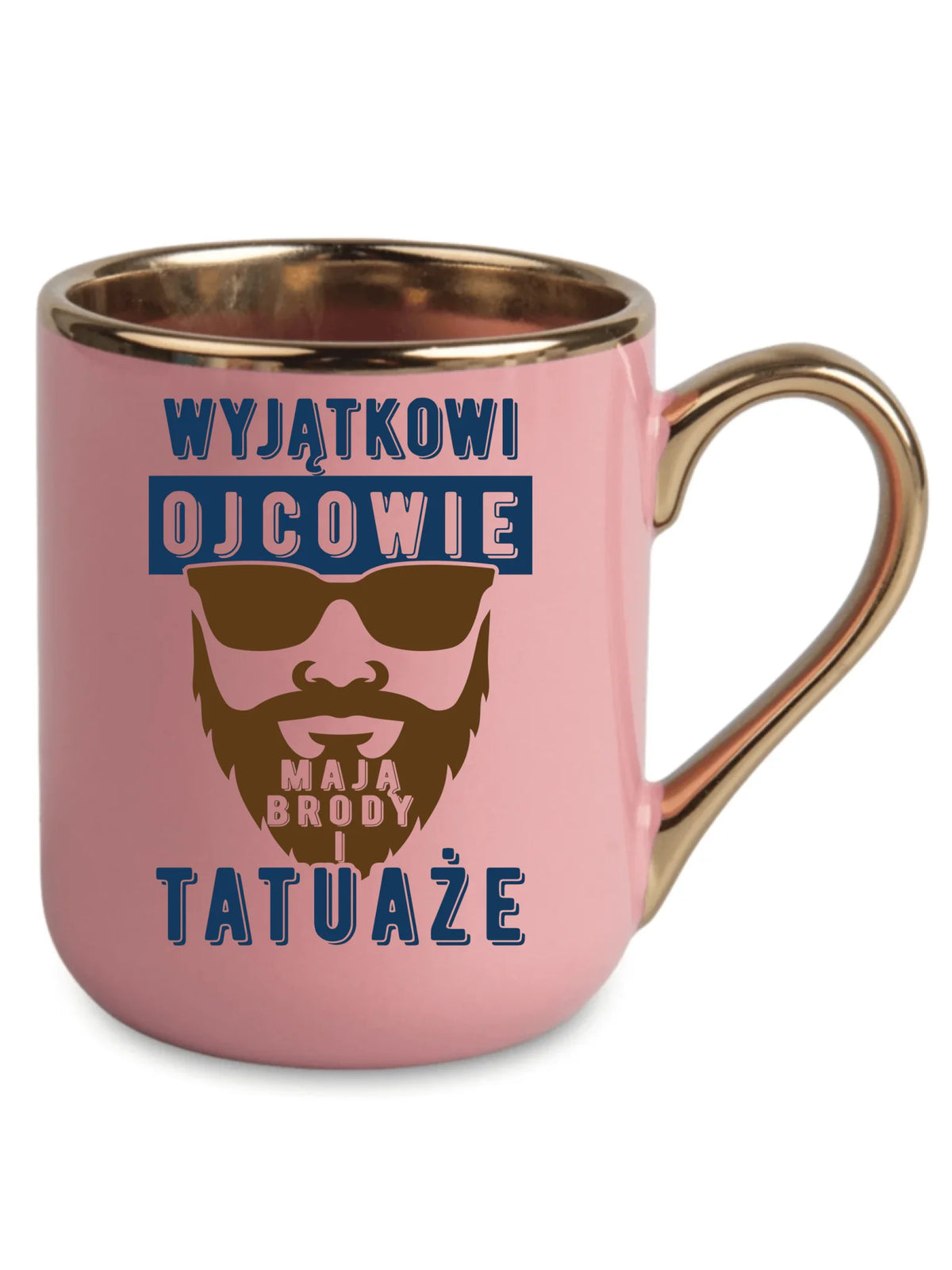 Wyjątkowi ojcowie mają brody i tatuaże | Kubek elegant prezent dla taty DT73