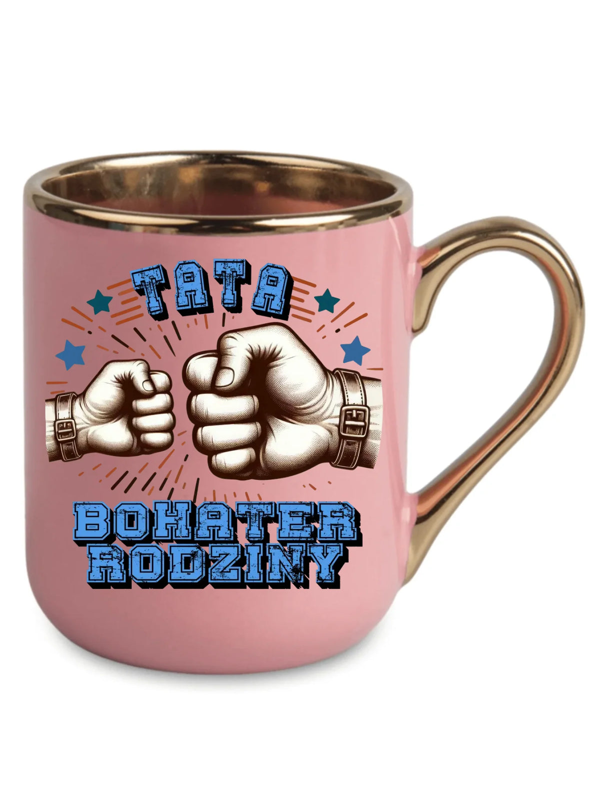 Tata bohater rodziny | Kubek elegant z nadrukiem dla taty DT45