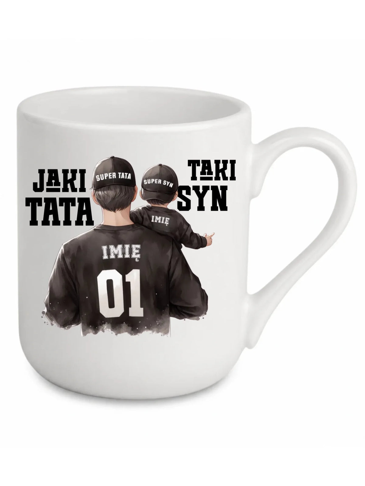 Jaki tata taki syn | Kubek elegant z imionami dla taty DT48