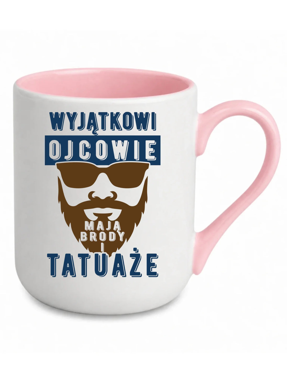 Wyjątkowi ojcowie mają brody i tatuaże | Kubek elegant prezent dla taty DT73