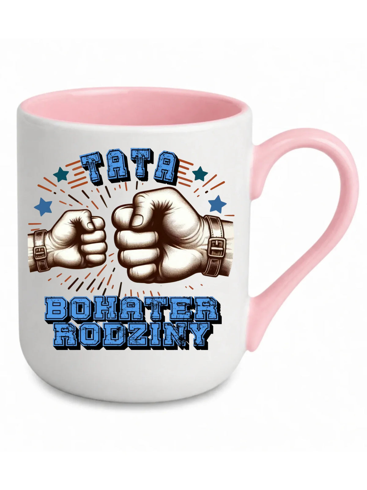 Tata bohater rodziny | Kubek elegant z nadrukiem dla taty DT45