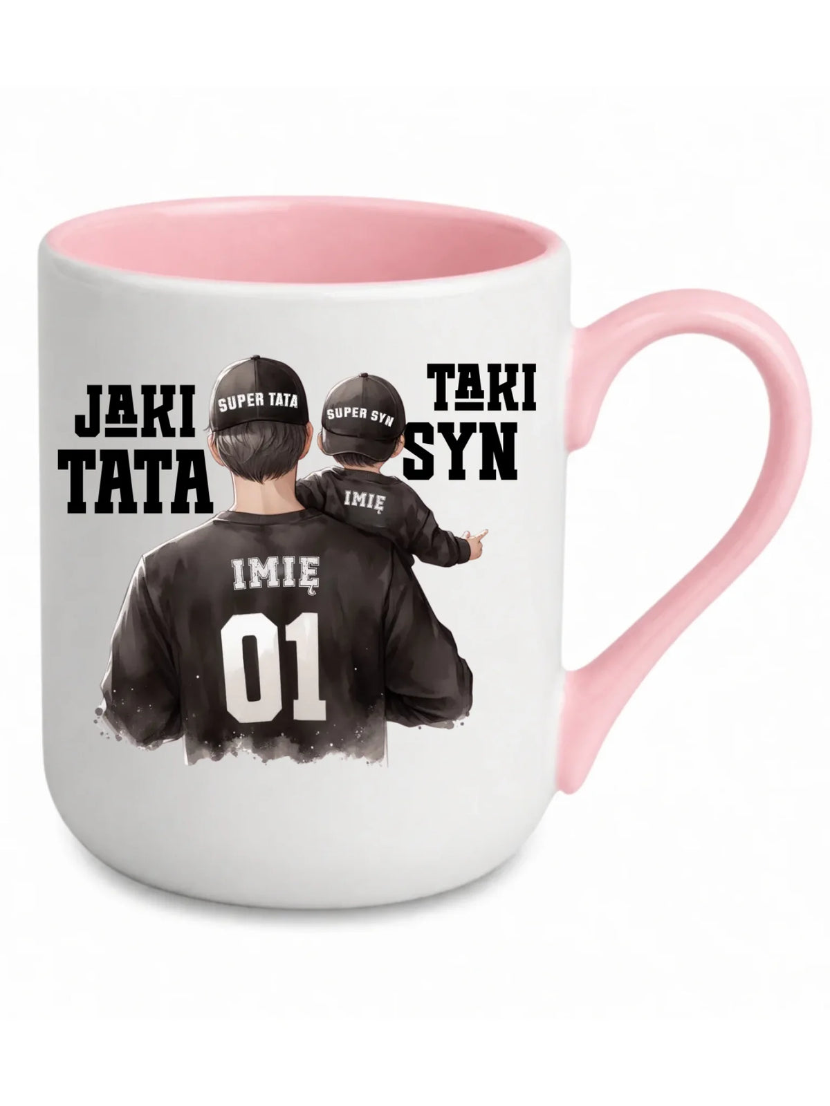Jaki tata taki syn | Kubek elegant z imionami dla taty DT48