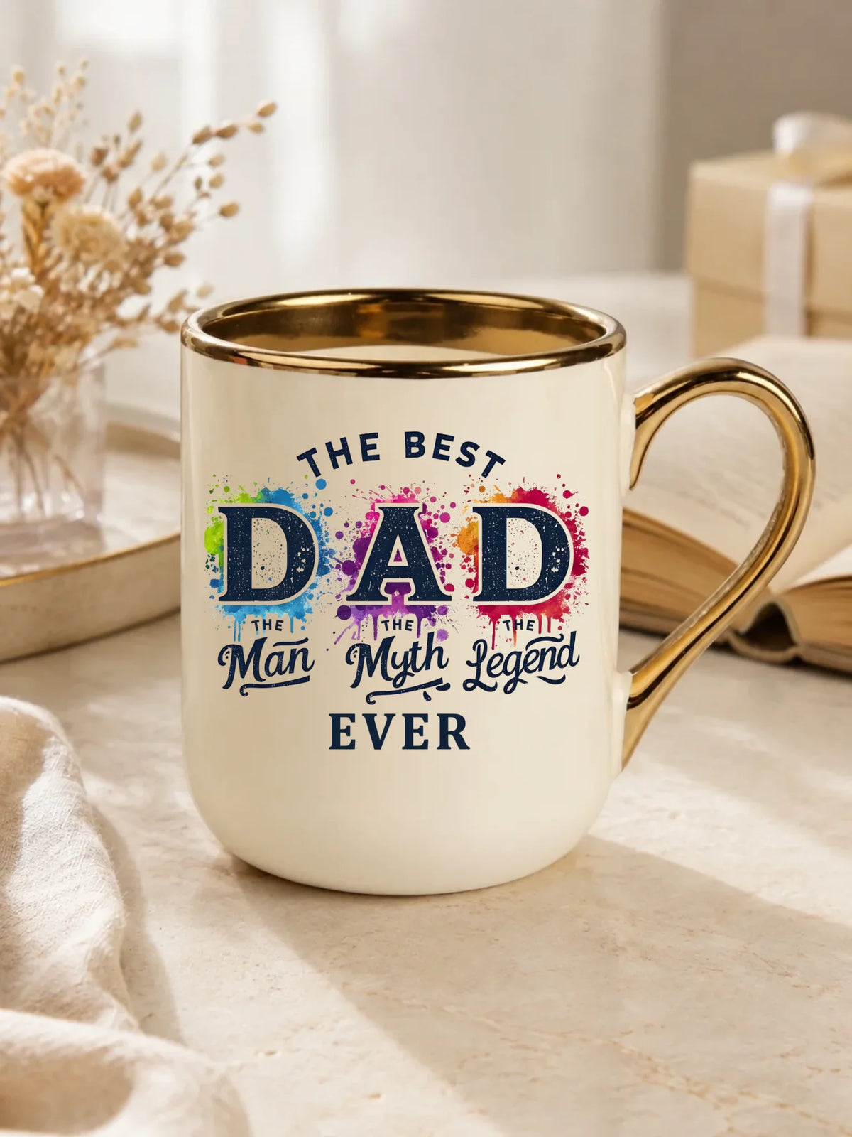The best dad ever | Kubek elegant prezent dla taty DT74