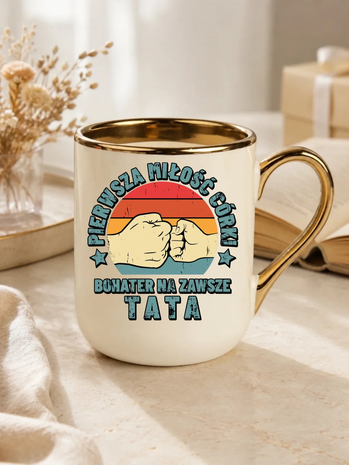 Tata pierwsza miłość córki | Kubek elegant prezent dla taty od córki DT67