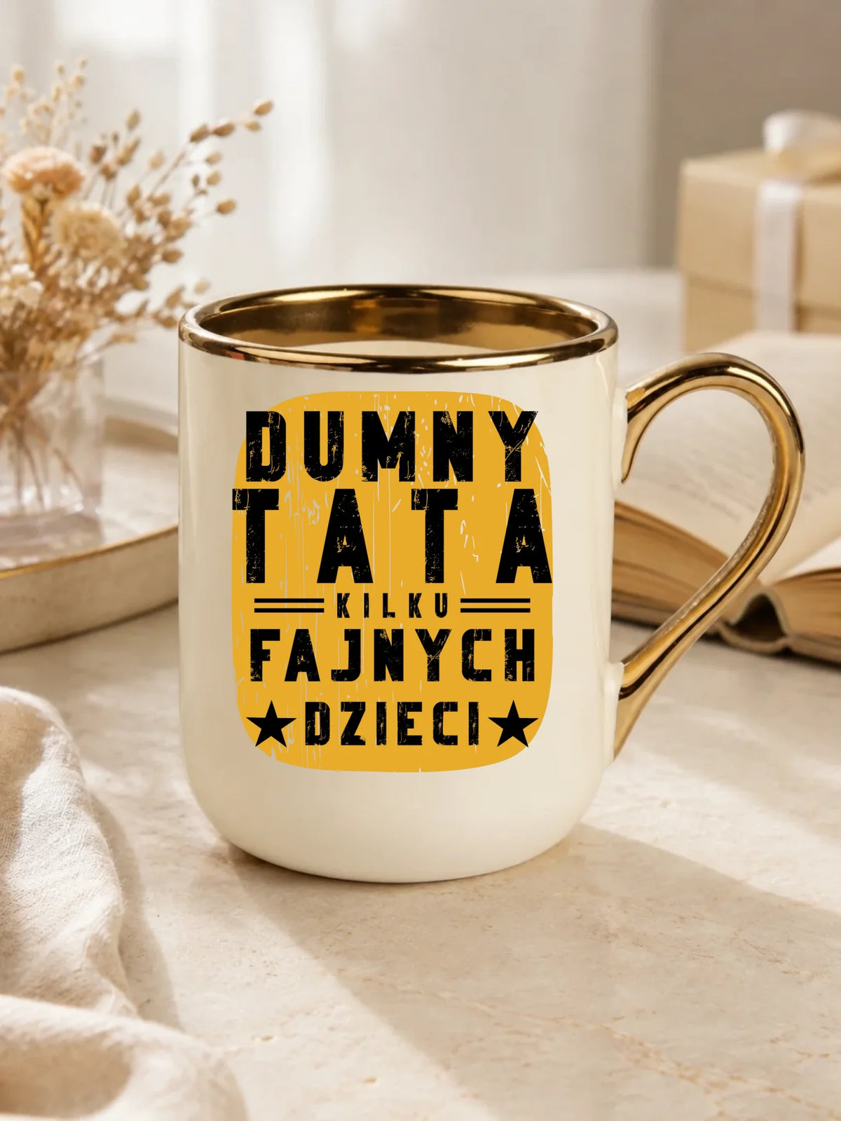 Dumny tata kilku fajnych dzieci | Kubek elegant dla taty DT60