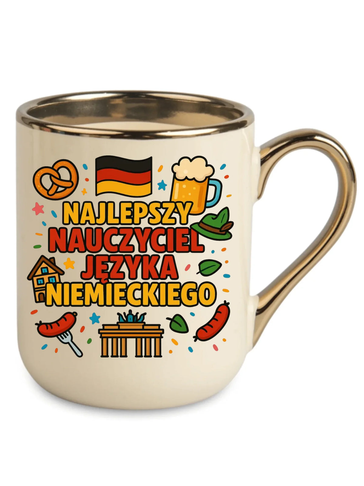 Najlepszy nauczyciel języka niemieckiego | Kubek elegant na prezent N54