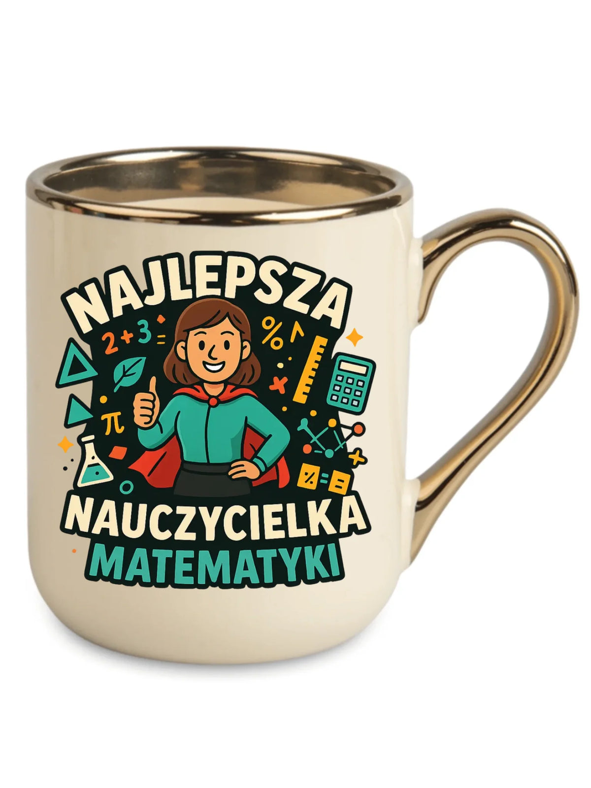 Najlepsza nauczycielka matematyki | Kubek elegant prezent nauczyciel N46
