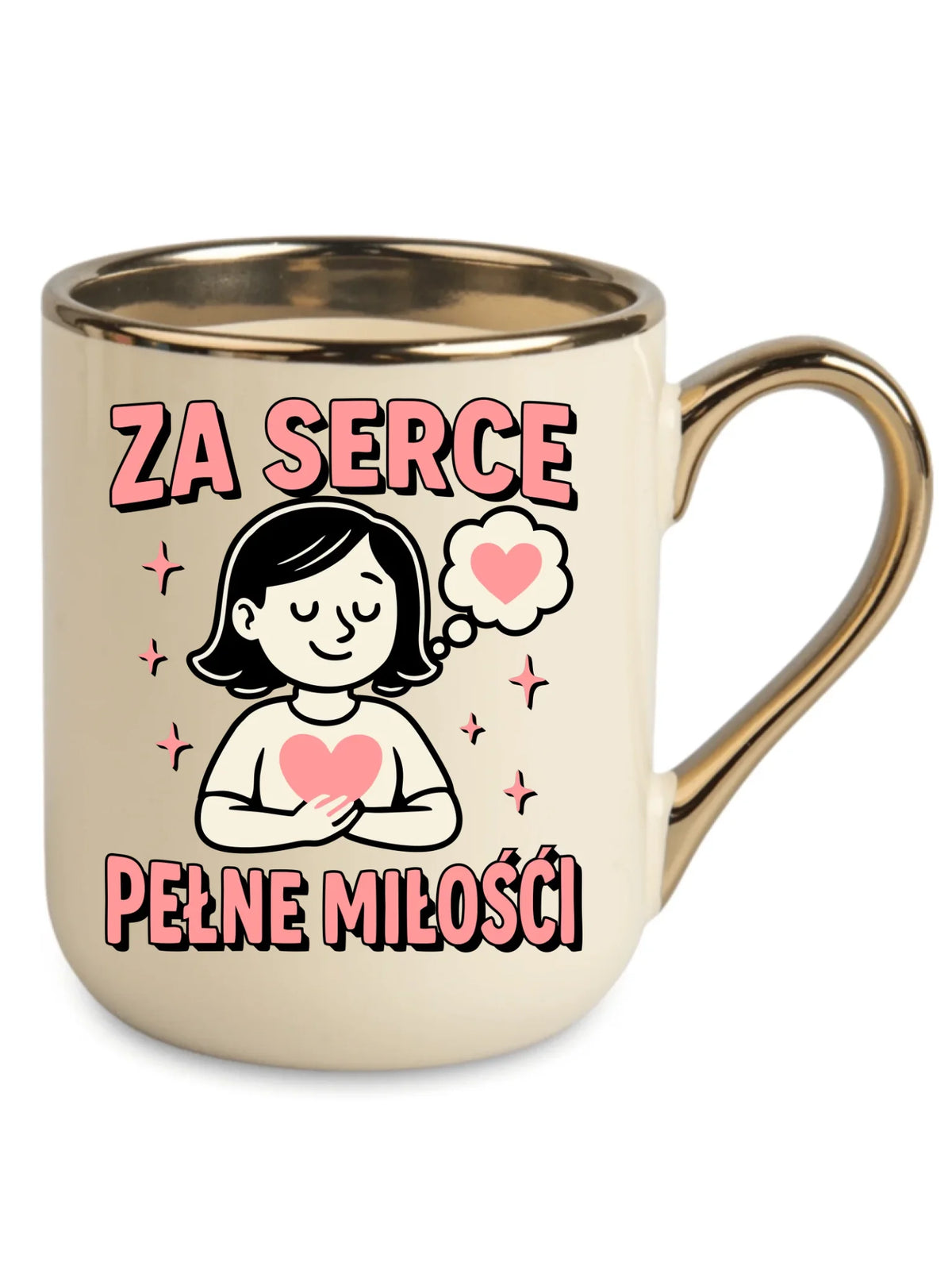 Za serce pełne miłości | Kubek elegant dla nauczycielki na prezent N17