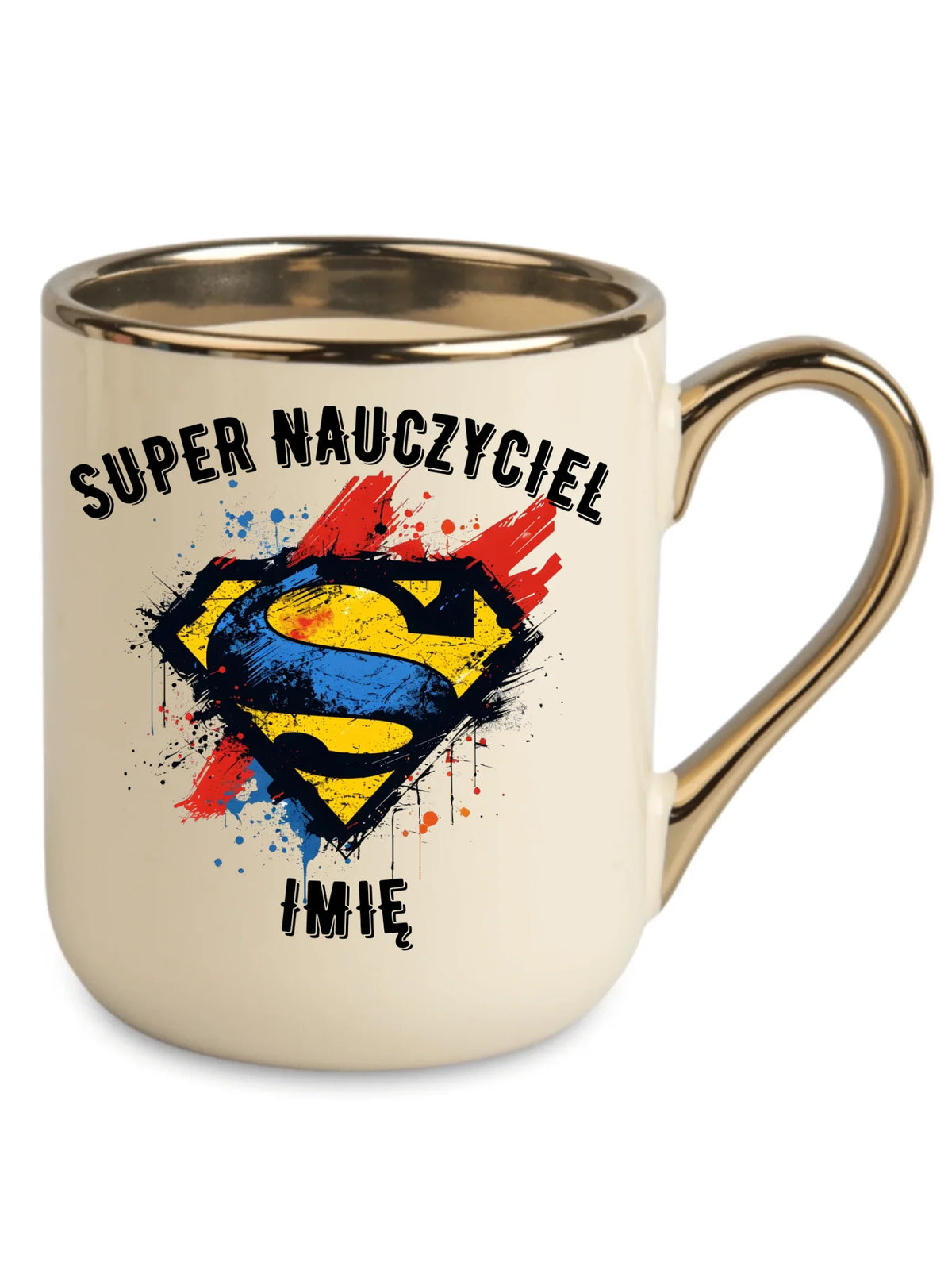 Super nauczyciel | Kubek elegant z imieniem na prezent dla nauczyciela N28