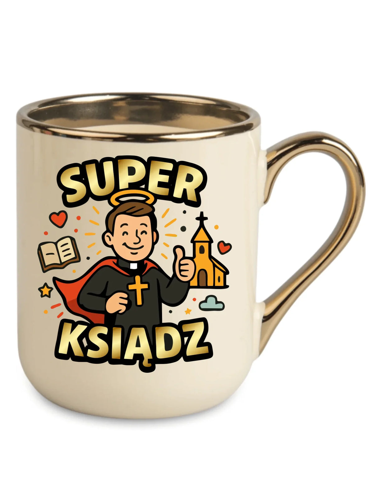 Super ksiądz | Kubek elegant prezent dla księdza N37