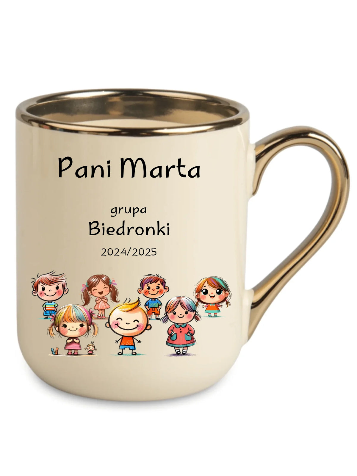 Przedszkolaki | Personalizowany kubek elegant dla nauczycielki N03