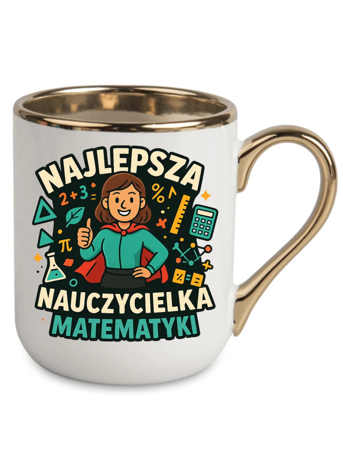 Najlepsza nauczycielka matematyki | Kubek elegant prezent nauczyciel N46