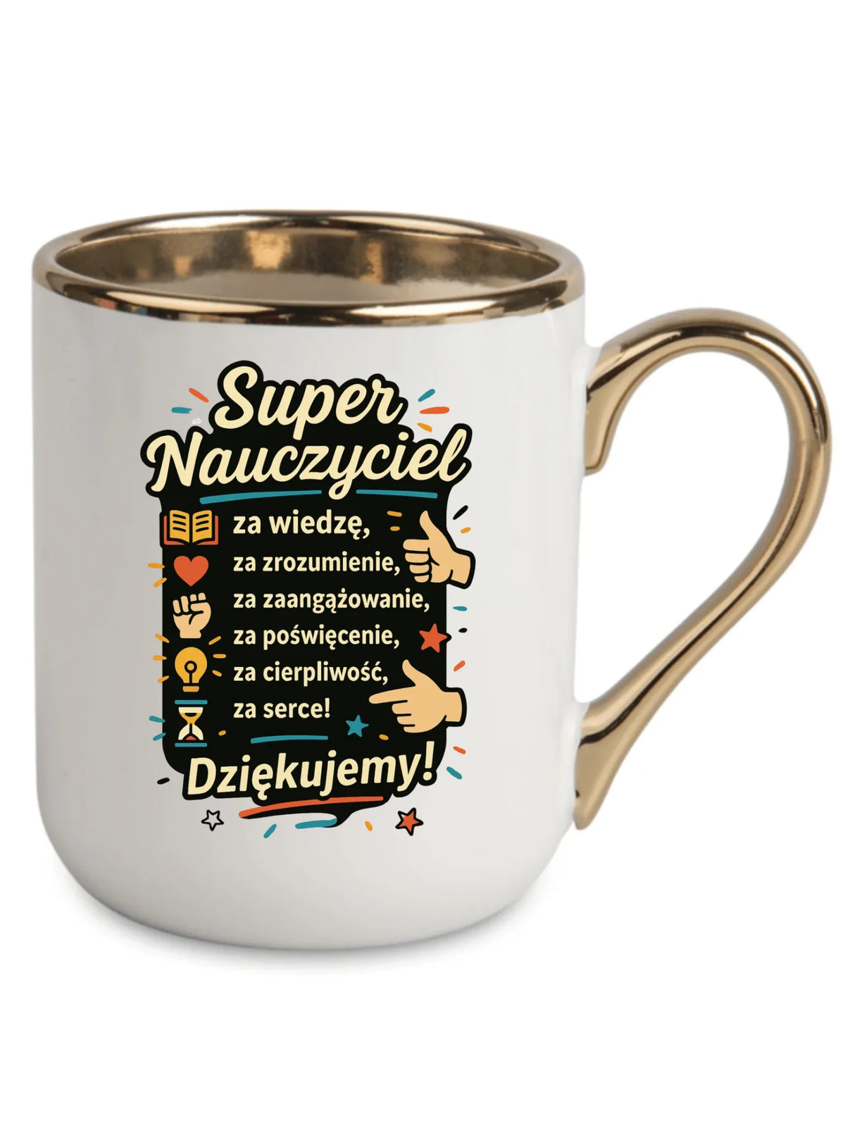 Super Nauczyciel Podziękowanie | Kubek elegant prezent na Zakończenie Roku Szkolnego N32