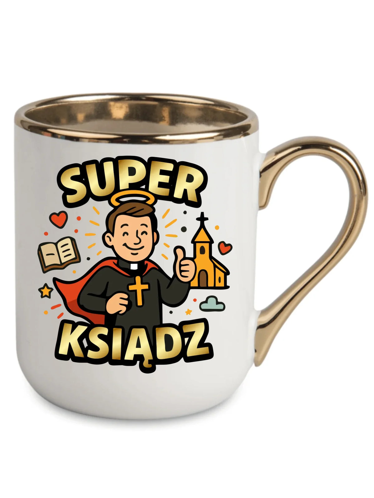 Super ksiądz | Kubek elegant prezent dla księdza N37
