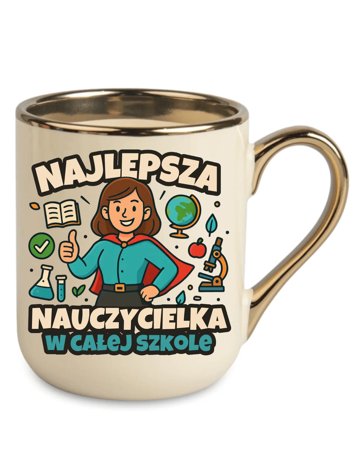 Najlepsza nauczycielka w całej szkole | Kubek elegant prezent nauczyciel N45