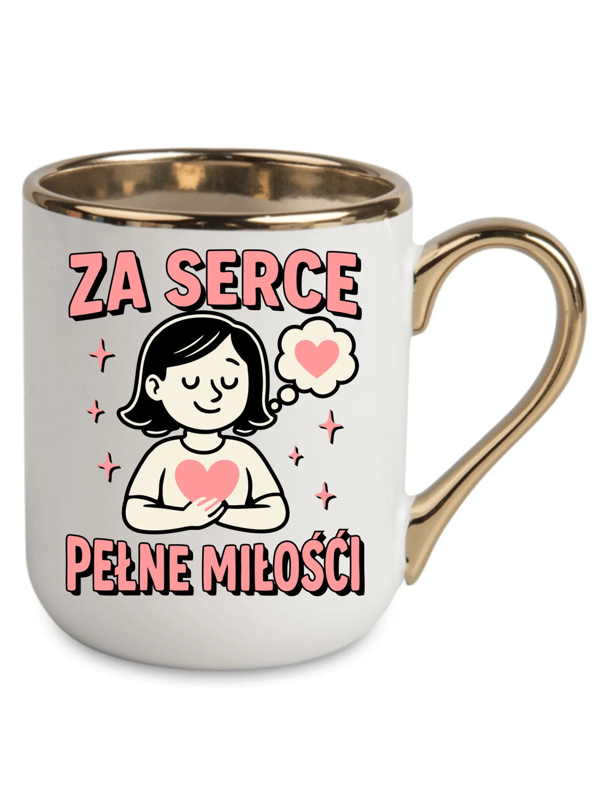 Za serce pełne miłości | Kubek elegant dla nauczycielki na prezent N17