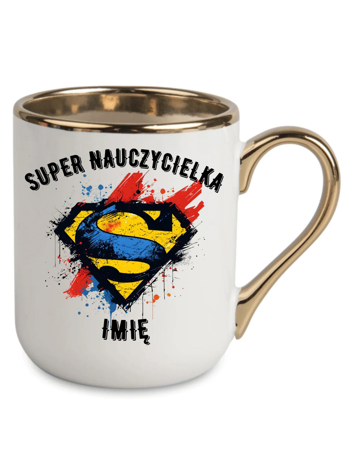 Super nauczycielka | Kubek elegant z imieniem na prezent dla nauczycielki N27