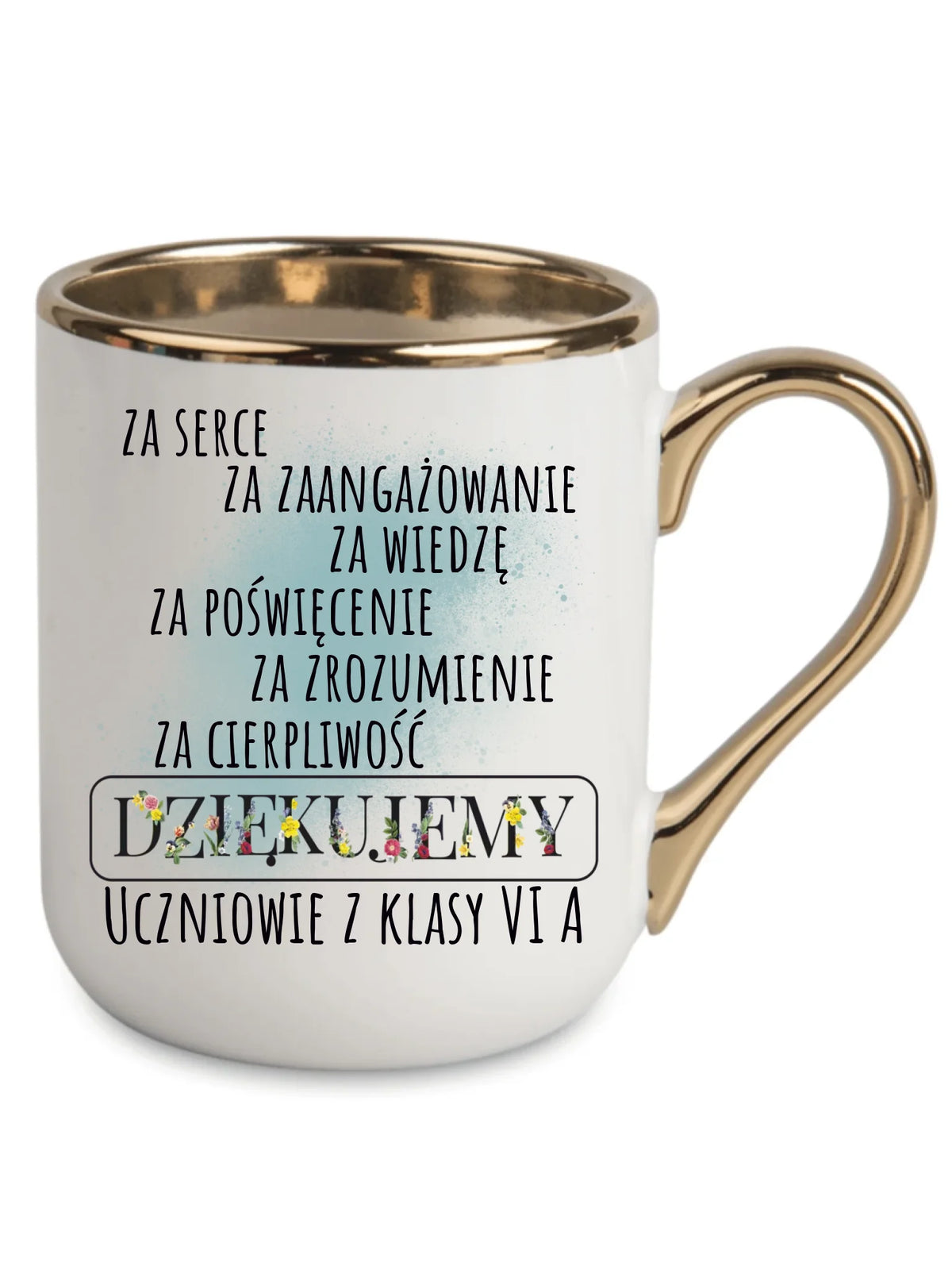 Podziękowanie dla nauczyciela od klasy na prezent | Kubek elegant N06
