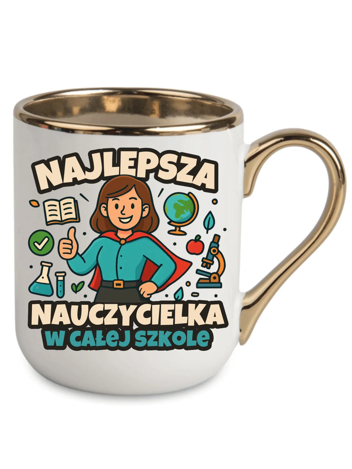 Najlepsza nauczycielka w całej szkole | Kubek elegant prezent nauczyciel N45