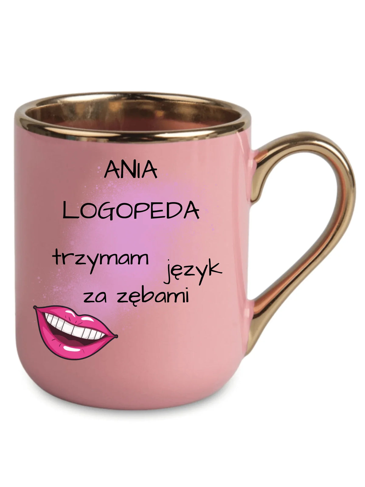 Logopeda | Kubek elegant z imieniem na prezent dla logopedy N24