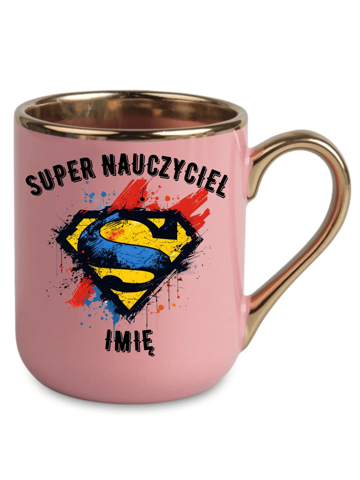Super nauczyciel | Kubek elegant z imieniem na prezent dla nauczyciela N28