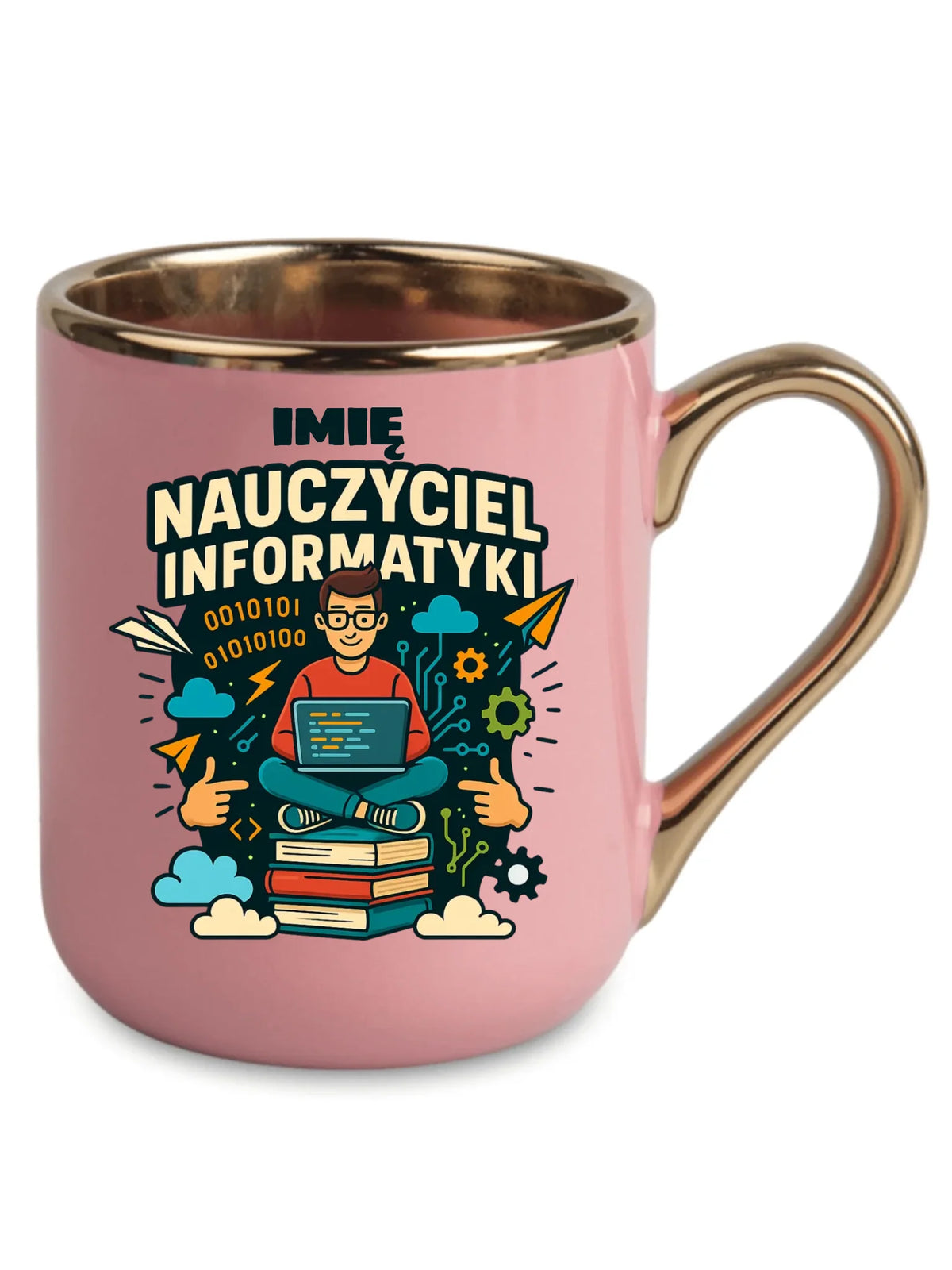 Nauczyciel informatyki | Kubek elegant z imieniem na prezent N33