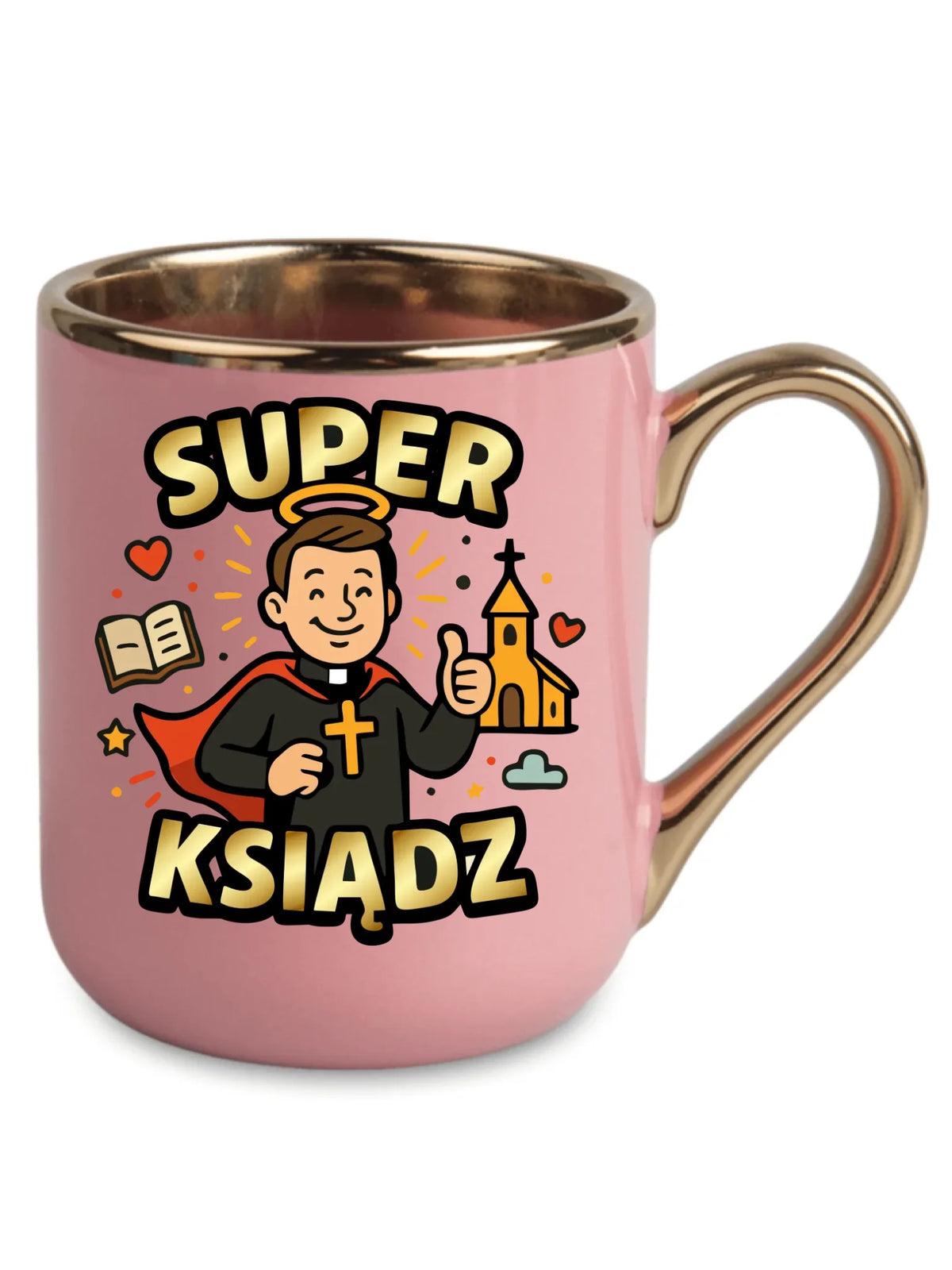 Super ksiądz | Kubek elegant prezent dla księdza N37