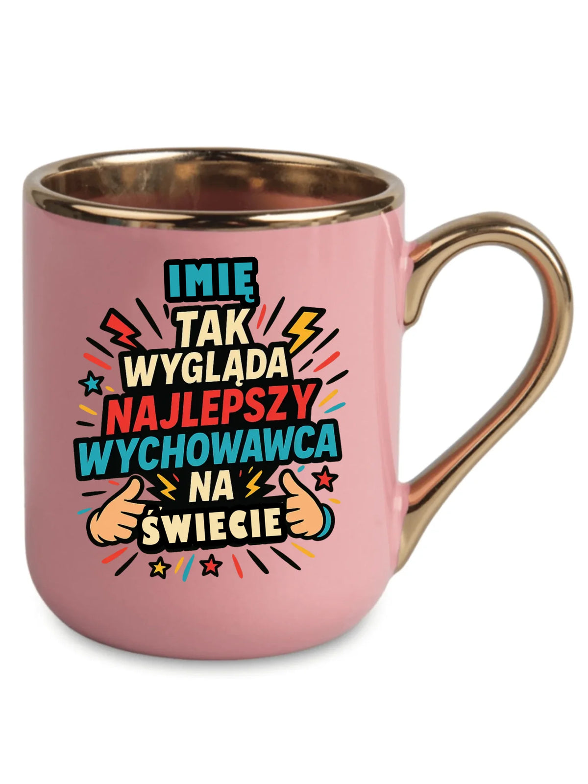 Tak wygląda najlepszy wychowawca na świecie | Kubek elegant z imieniem na prezent N31