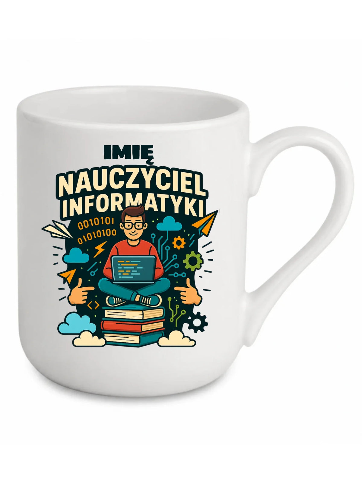 Nauczyciel informatyki | Kubek elegant z imieniem na prezent N33