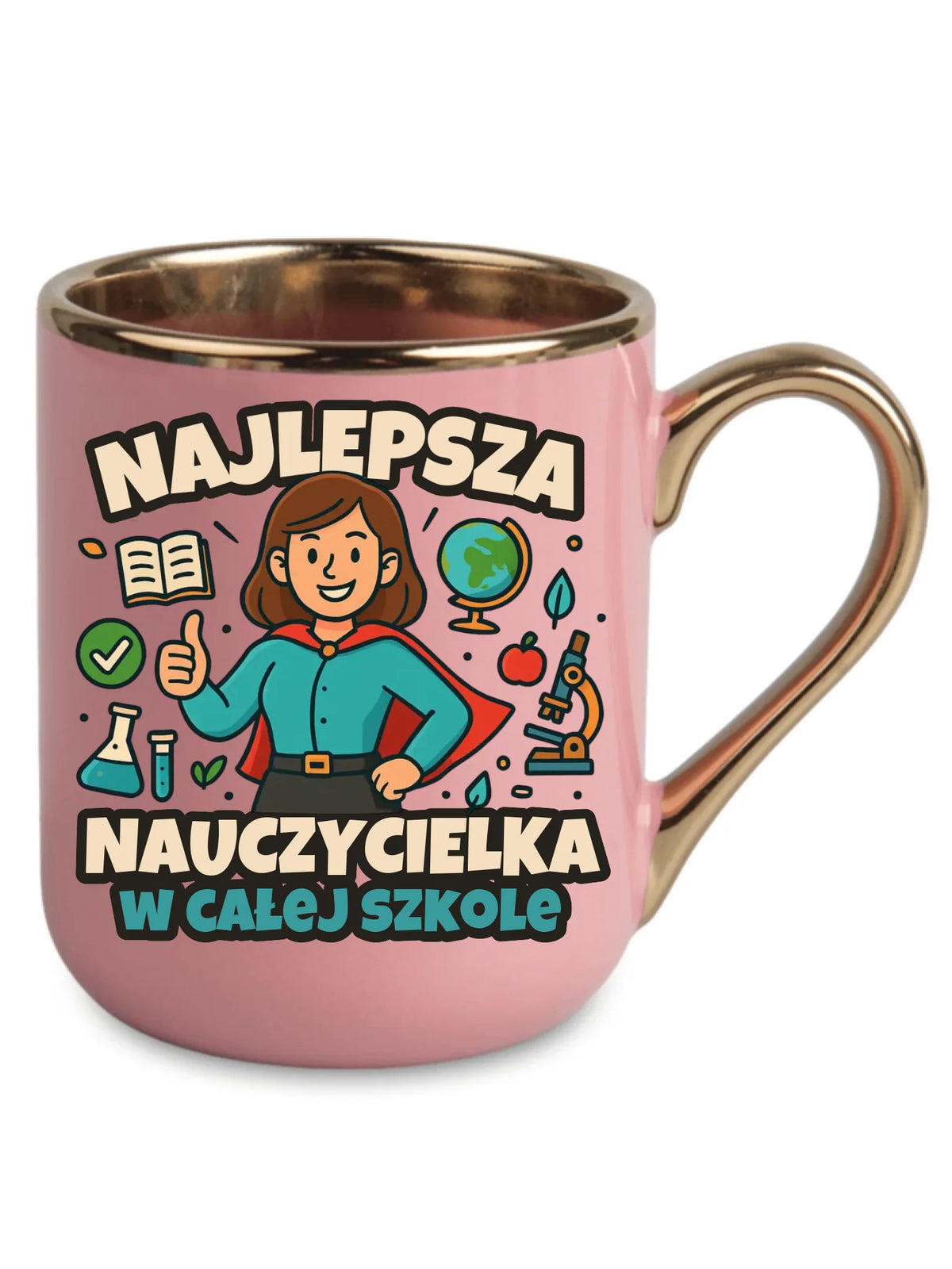 Najlepsza nauczycielka w całej szkole | Kubek elegant prezent nauczyciel N45