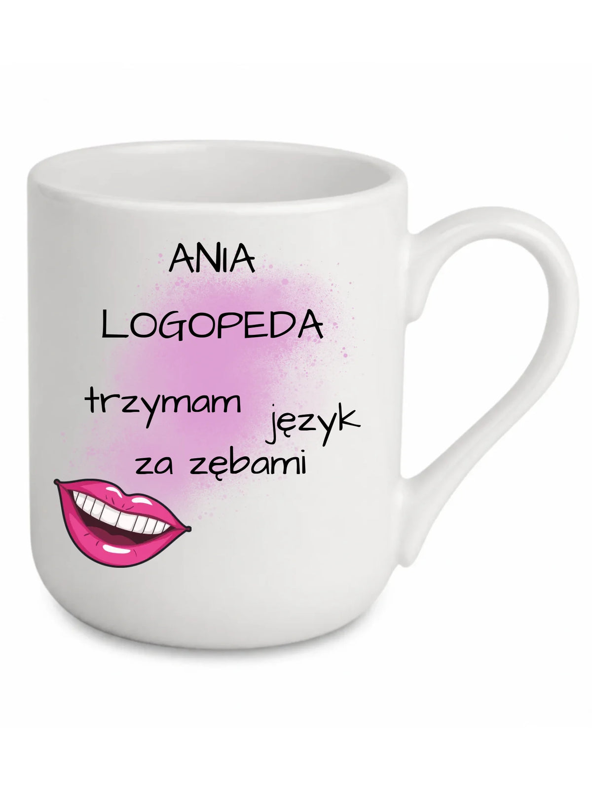 Logopeda | Kubek elegant z imieniem na prezent dla logopedy N24