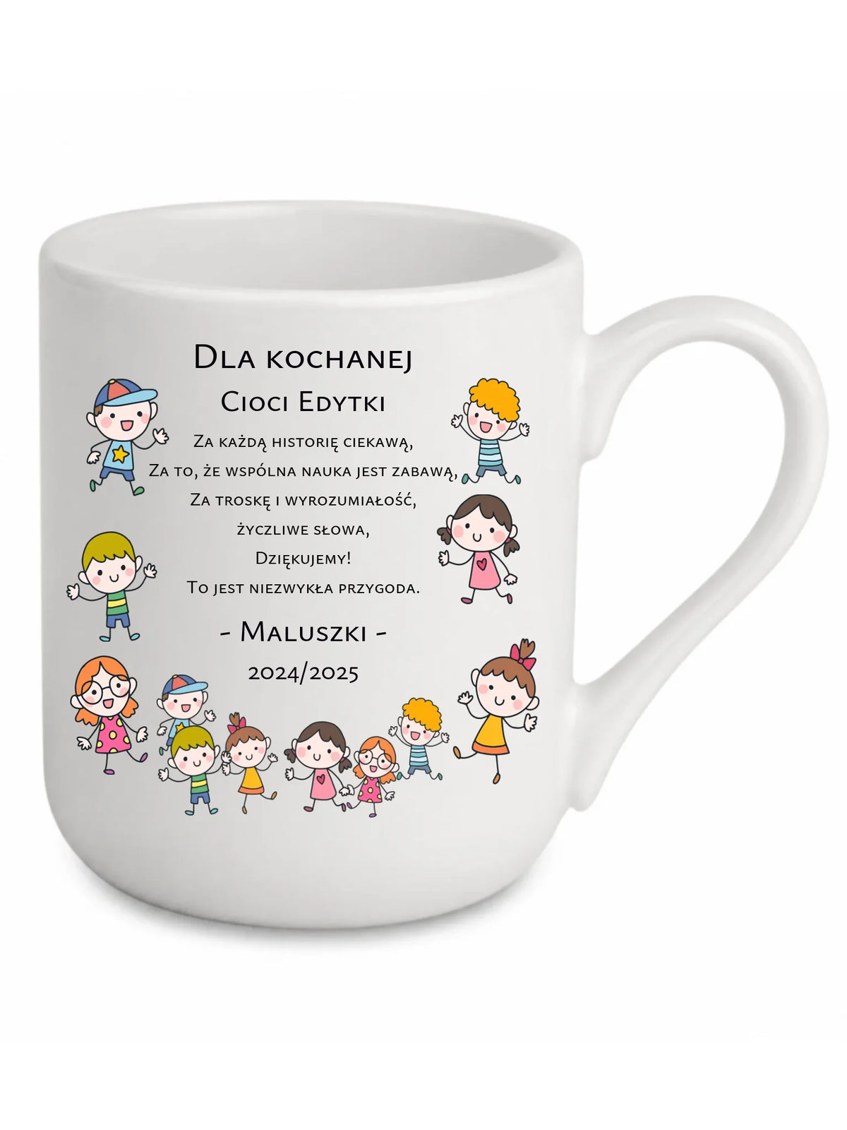 Podziękowanie od przedszkolaków | Kubek elegant dla nauczyciela N07