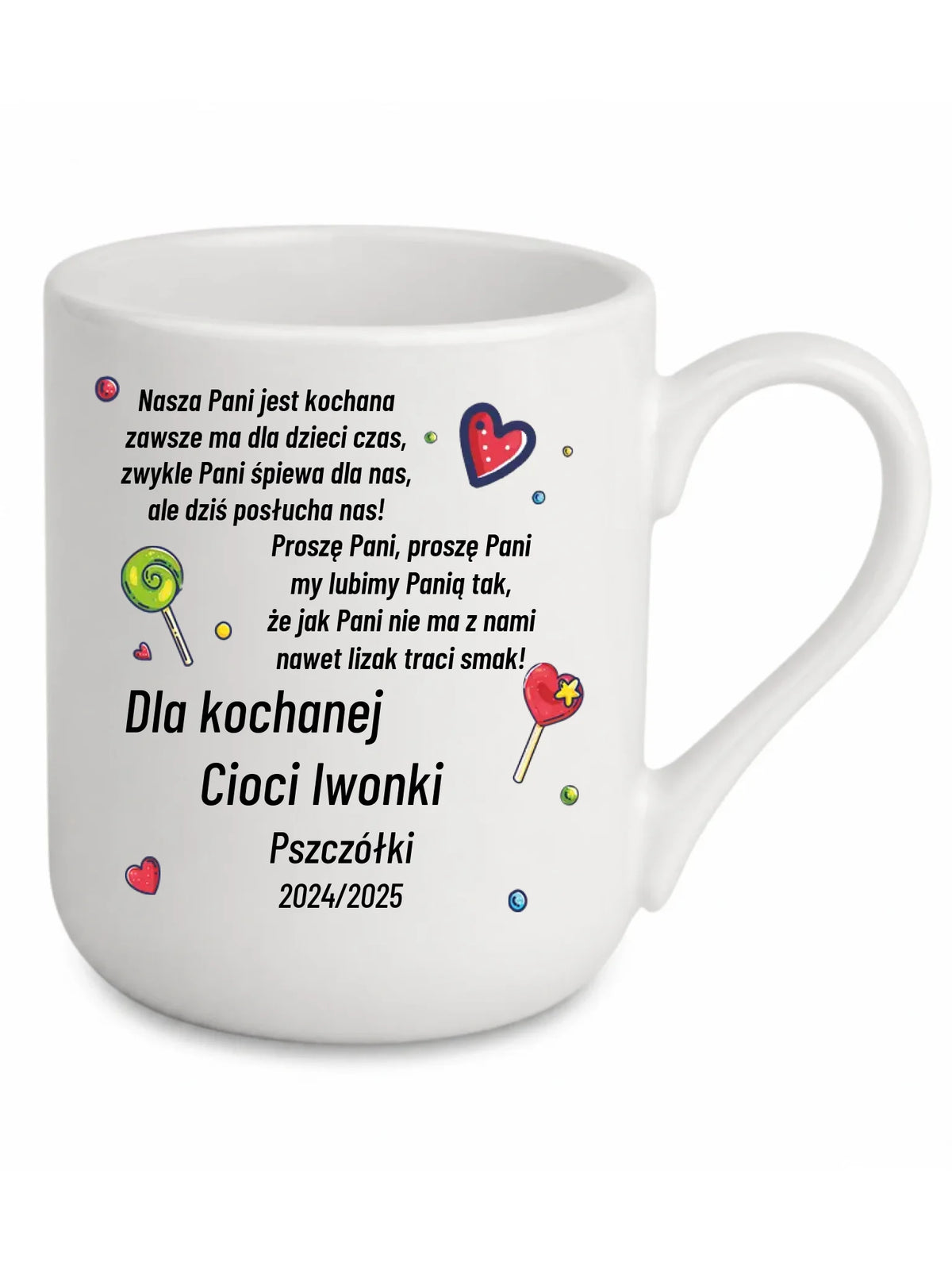 Kubek elegant z wierszykiem dla przedszkolanki na prezent Zakończenie Przedszkola N16