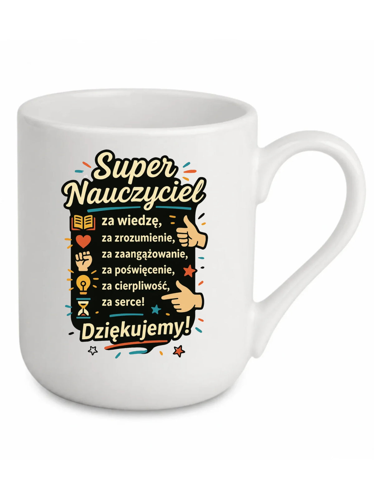 Super Nauczyciel Podziękowanie | Kubek elegant prezent na Zakończenie Roku Szkolnego N32