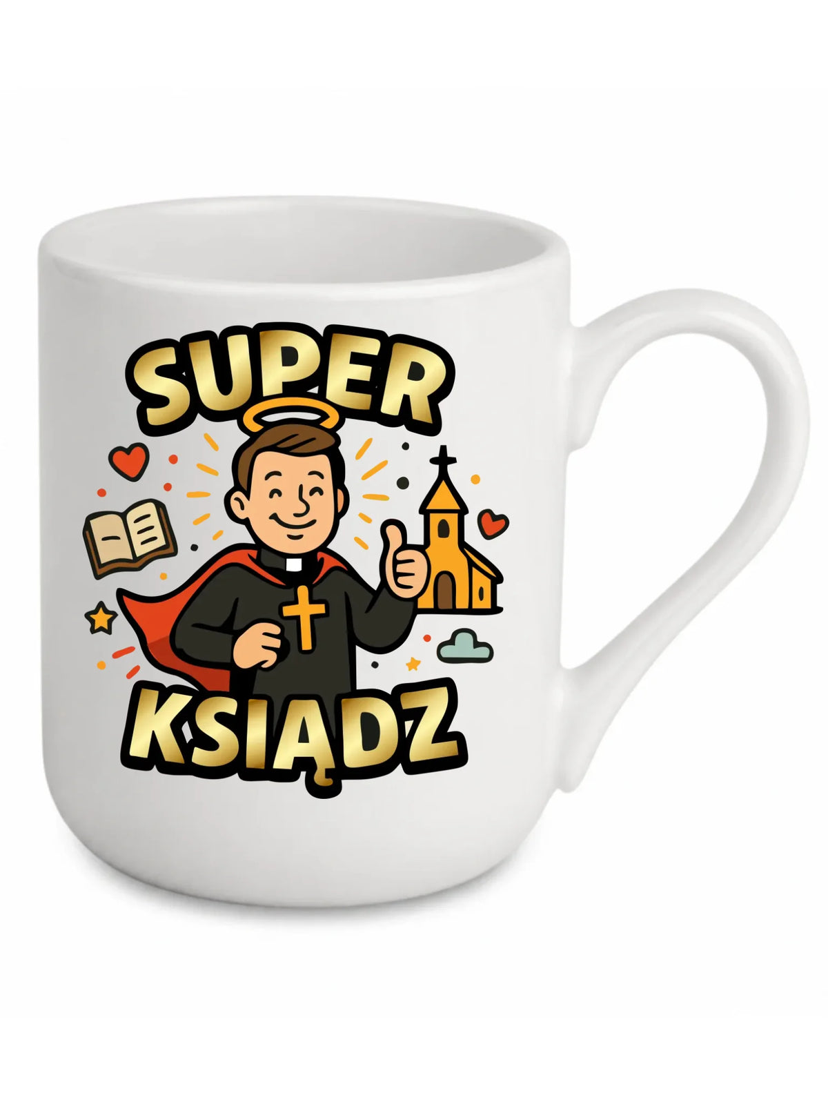 Super ksiądz | Kubek elegant prezent dla księdza N37