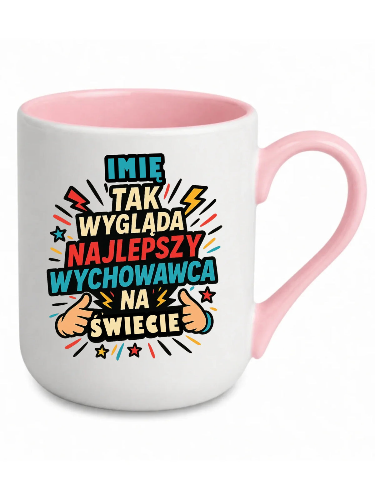 Tak wygląda najlepszy wychowawca na świecie | Kubek elegant z imieniem na prezent N31